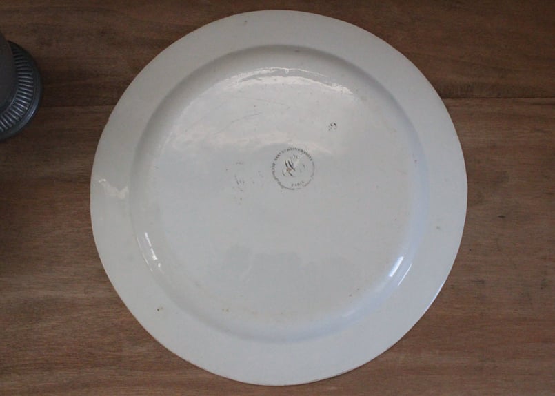 専用❣️希少 フランスアンティーク クレイユ窯 グリザイユプレート フランスアンティーク グリザイユ トーキングプレート ルーブル