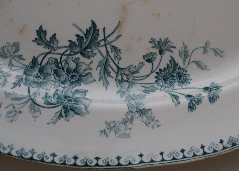 Sarreguemines 【サルグミンヌ】ELVIRE・オーバルプレート | Antique