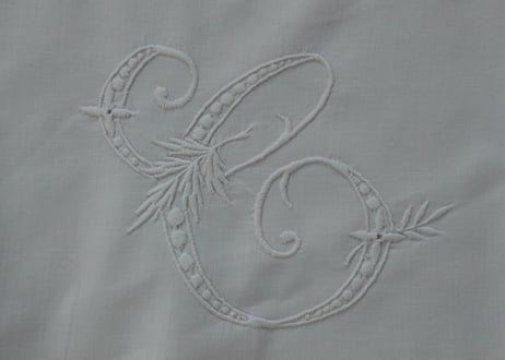 France Antique クッションカバー/MONOGRAM "C"