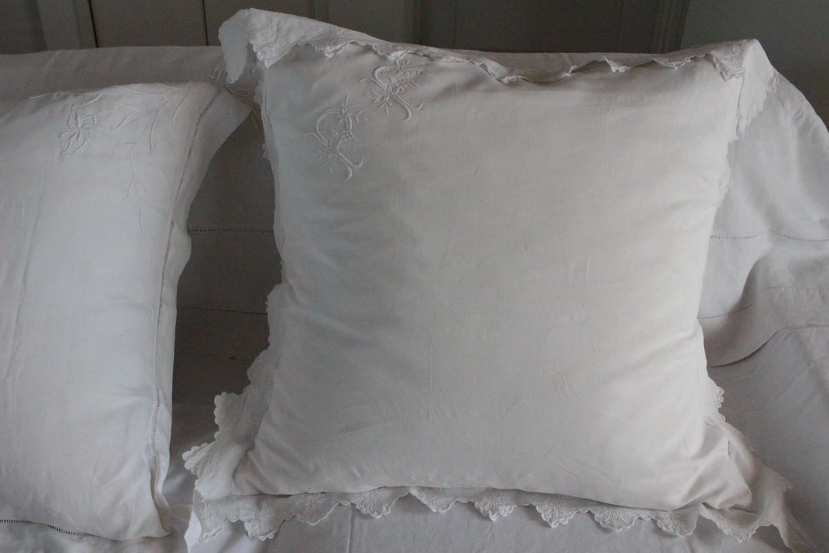 France Antique クッションカバー/MONOGRAM 