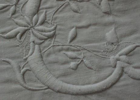 France Antique MONOGRAM“MC”　モノグラム大判シーツ