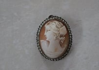 【H】Antique Shell Cameo Brooch