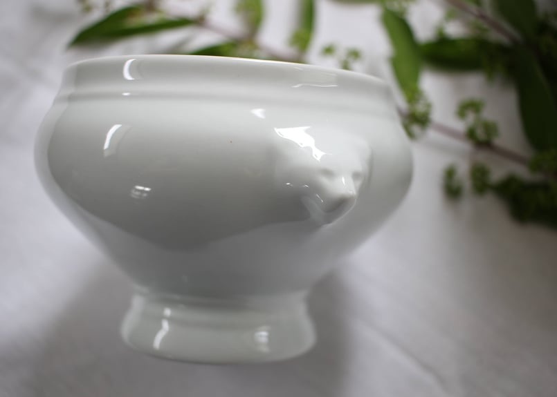 Tradition CNP France ペアのライオンヘッドスープボウル lion visa