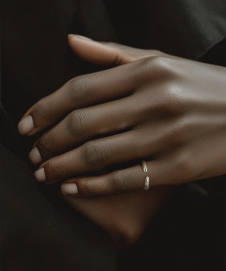 【予約販売】Liquid open pinkie ring ＜SOLID＞