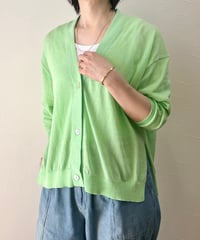 【doux bleu】ハイツイストVネックカーディガン　2422-042