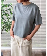 【doux bleu】 リネンドロップショルダーT　2621-078