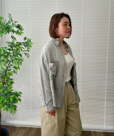 【hunch】オールシーズン対応◎テンセルデニムオーバーシャツ　WLN5228