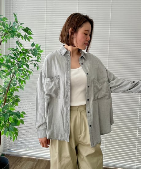 【hunch】オールシーズン対応◎テンセルデニムオーバーシャツ　WLN5228