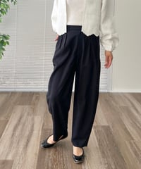 【doux bleu】オンオフ頼れる、ダブルタック テーパードパンツ　2615-017
