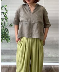 【doux bleu】 シアーラミースキッパーブラウス　2623-057