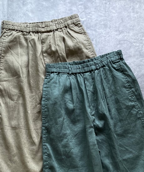 【doux bleu】　コットンリネンワイドコクーンパンツ　2625-082