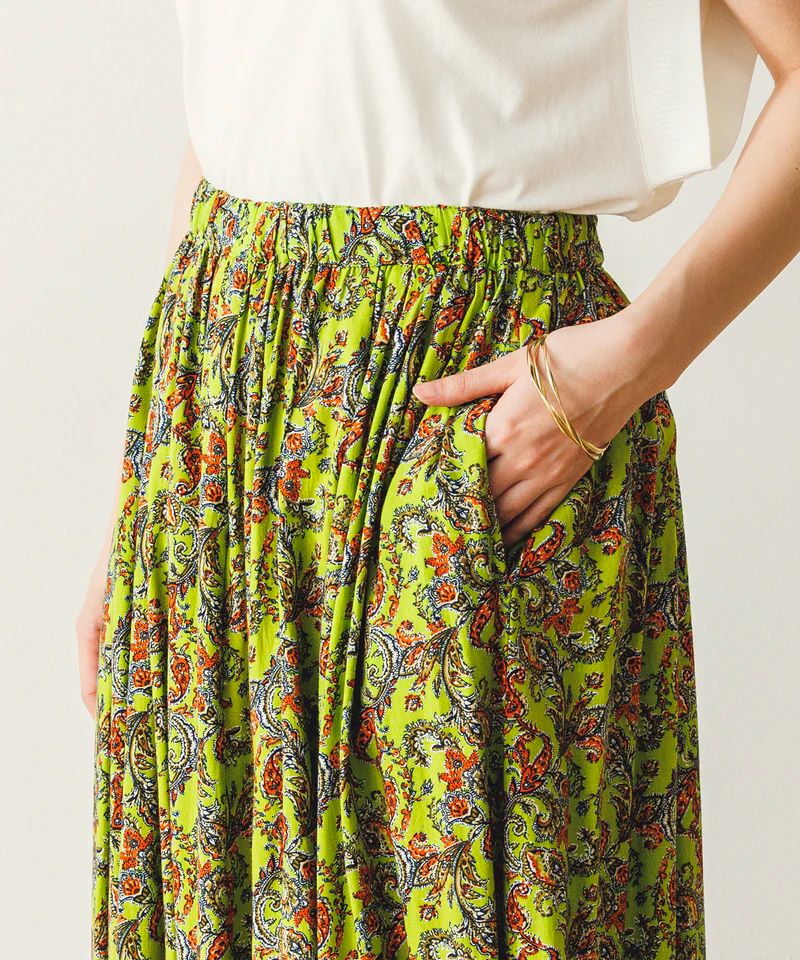 ガザ　フレアスカート HUNCH】ギャザーたっぷりフレアスカート WQA2465 | OMOIDASU