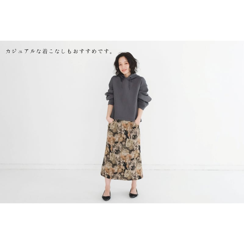 gobelin tight skirt—カラフルボタン柄— | pitonner.