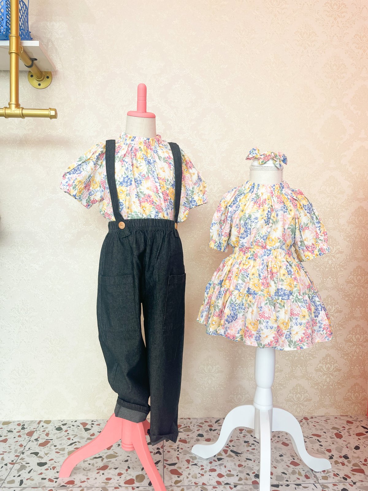 wonny ribbon 花柄ブラウススカート　arimcloset まとめ売り Wonny Ribbon【即納】(残り2XLのみ) Flower garden skirt &
