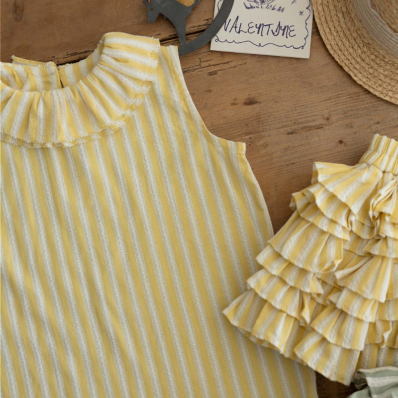 Wonny Ribbon【即納】(残りS・M) Blooming skirt & blouse
