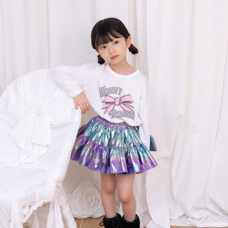 wonny ribbon オーロラスカート　ピンク Wonny Ribbon【即納】(残りS・M) Demon Aurora skirt《送料無料