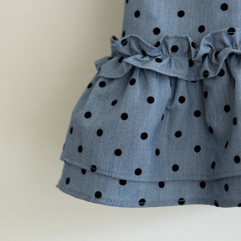 Wonny Ribbon【即納】(残りS・3XL) Blue Dot Dress《送料無料・セ