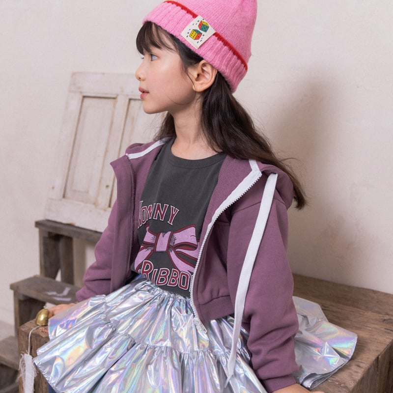 Wonny Ribbon【即納】(残りXL-3XL) Silver Aurora skirt《