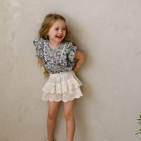 puella FLO【即納】(残り140) Cyan blouse (charcoal)《送料無料・セット割対象》