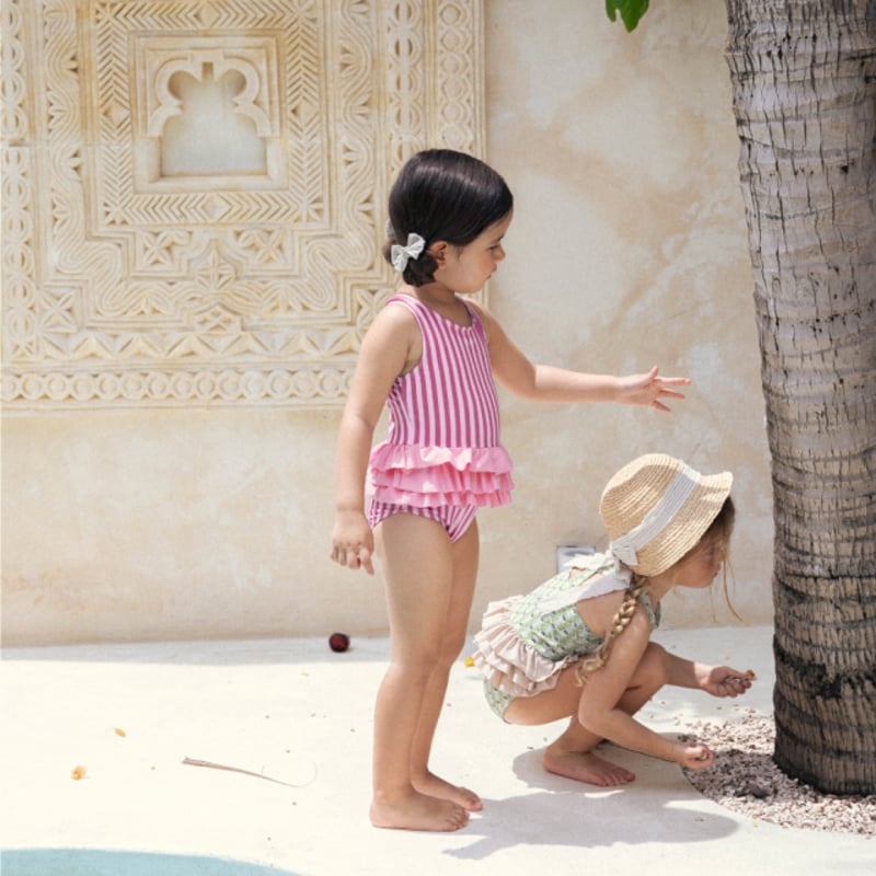 Wonny Ribbon【即納】(残りL) Ava swimwear (pink) 《送料無料