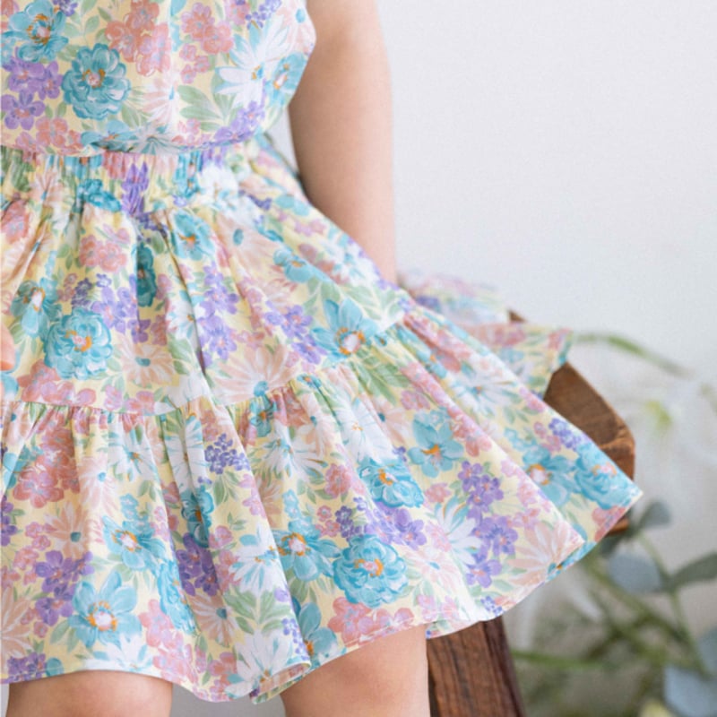 Wonny Ribbon【即納】Flower garden skirt & blouse se