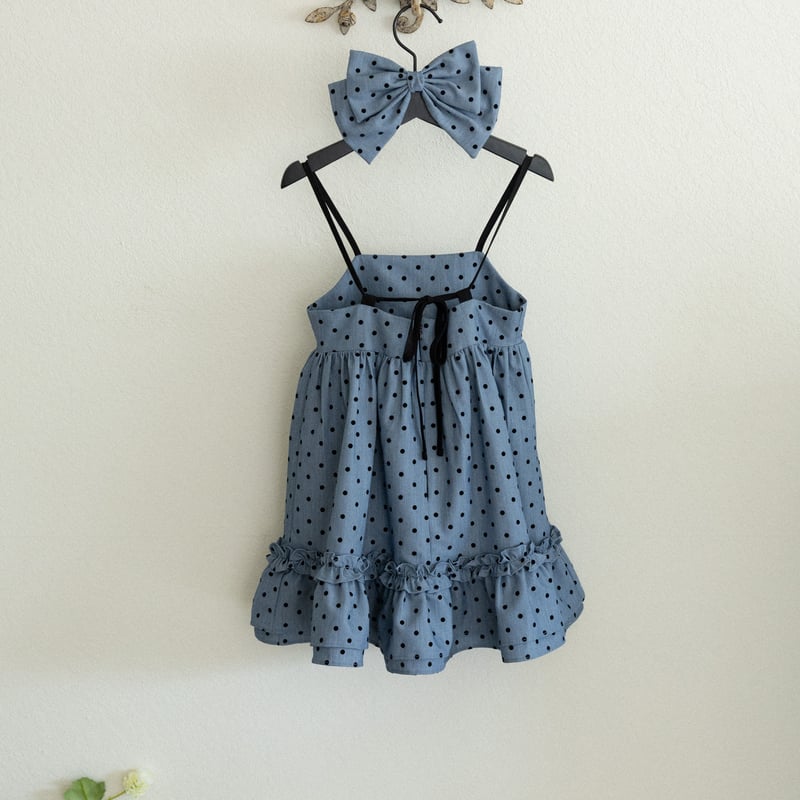 Wonny Ribbon【即納】Blue Dot Dress《送料無料・セット割対象
