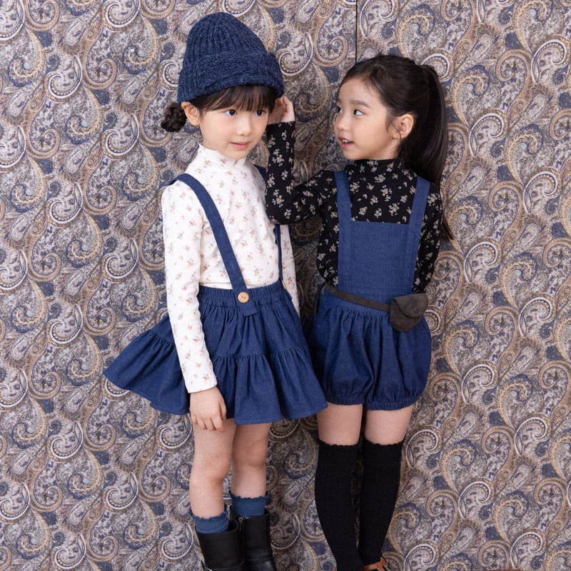 wonny ribbon サロペットデニムスカートM wonny ribbon サロペットデニムスカートM wonny ribbon ブラックデニム