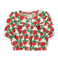 piupiu chick【即納】Blouse w/ sailor collar (ecru w/ red roses)《送料無料・セット割対象》