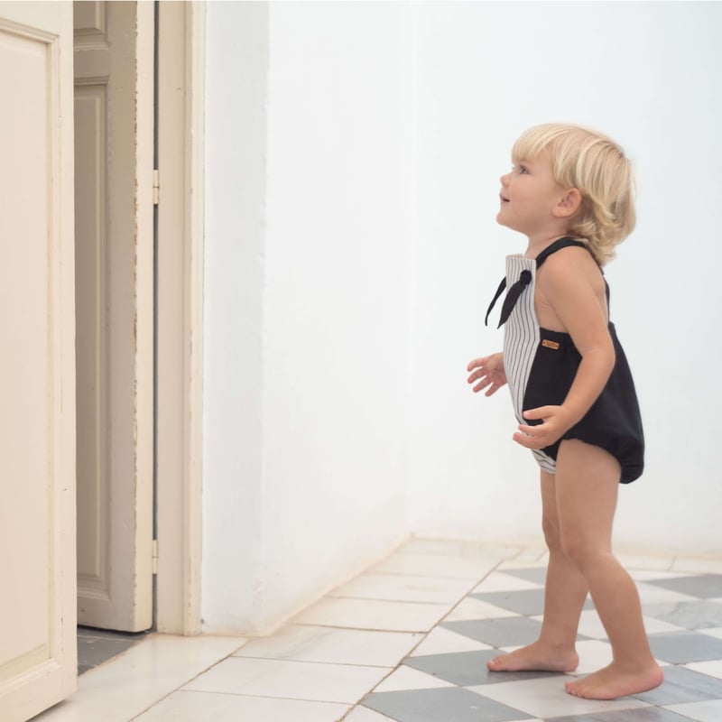 Popelin【即納】Dungaree romper《送料無料・セット割対象》 | Littl
