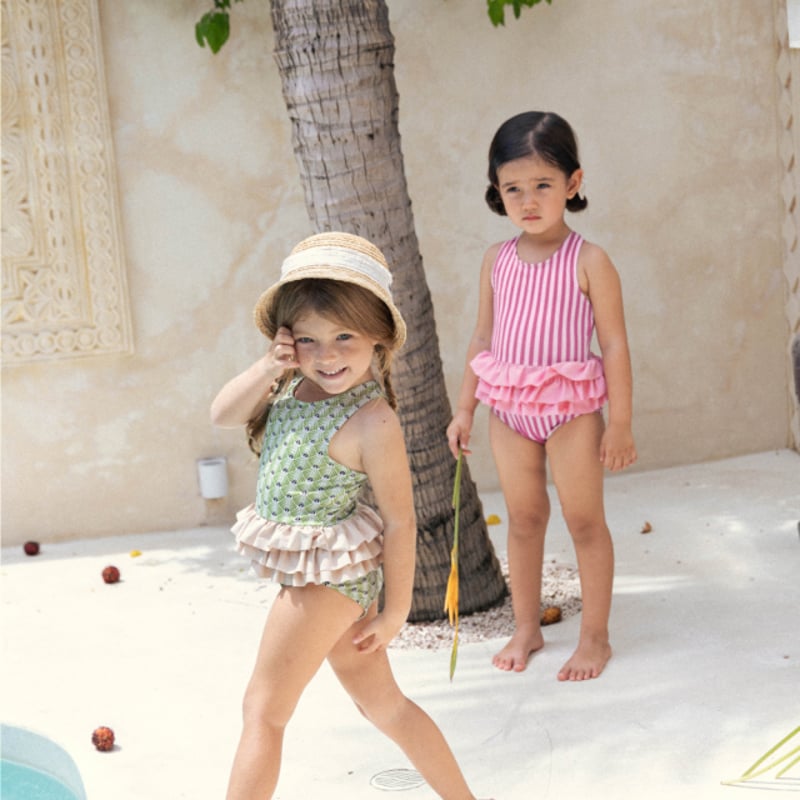 Wonny Ribbon【即納】(残りL) Ava swimwear (pink) 《送料無料