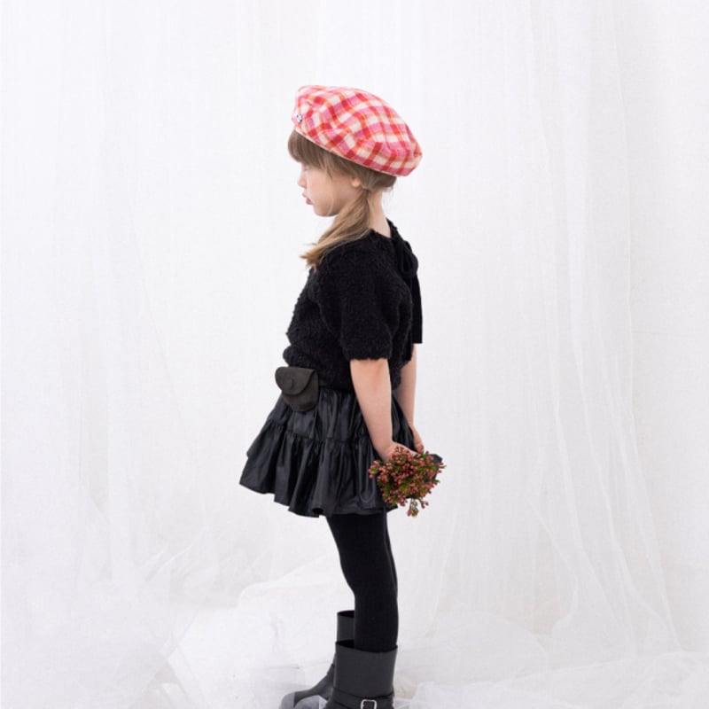 Wonny Ribbon【予約】25a/w P-skirt (black/red)《送料無料・