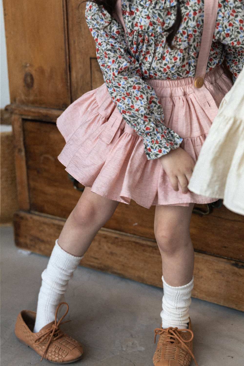 Wonny Ribbon【即納】(残りM) Mia skirt (light pink) 《送