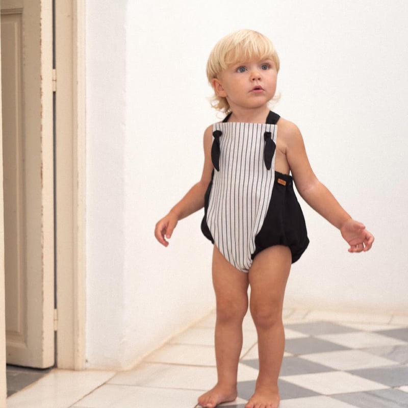 Popelin【即納】Dungaree romper《送料無料・セット割対象》 | Littl