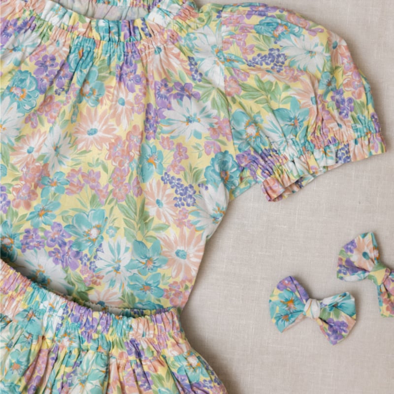 Wonny Ribbon【即納】Flower garden skirt & blouse se