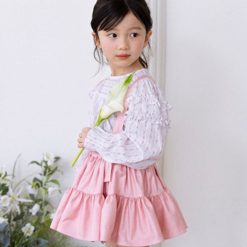 Wonny Ribbon【予約】26S/S Grace skirt (pink/sage bl