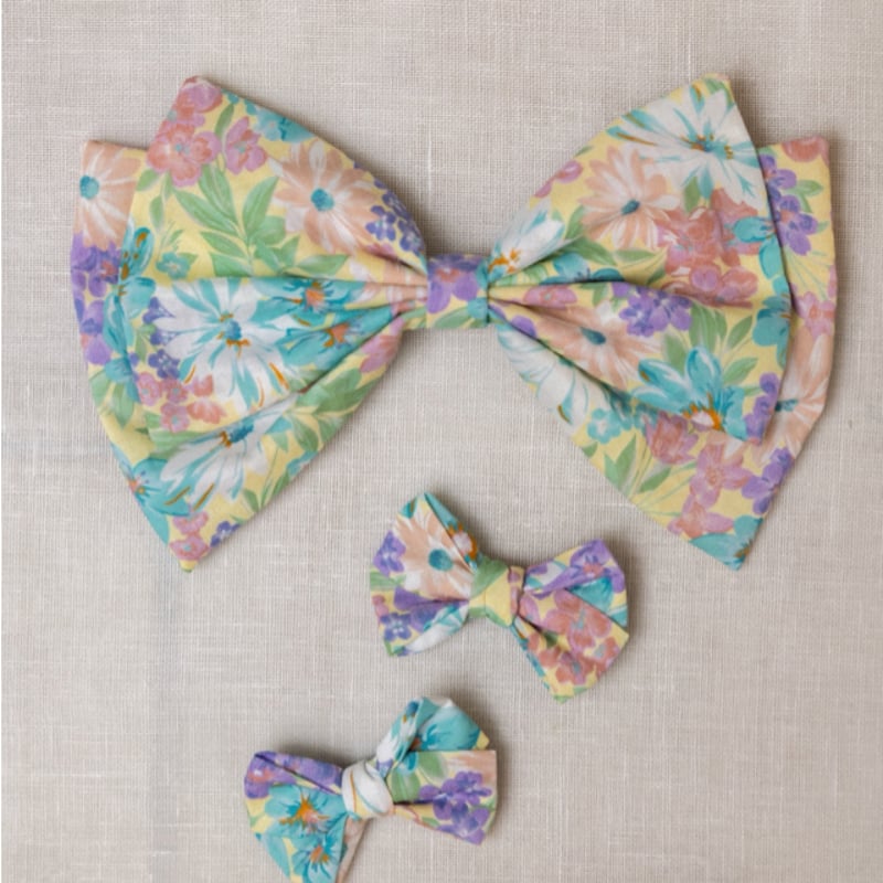 wonny ribbon ロンパース Wonny Ribbon【予約】Flower garden ribbon (big ribbo