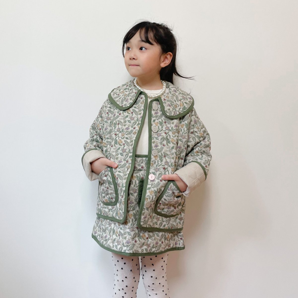 cocoさん＊KOKORI キルティングジャケット 4Y cocoさん＊KOKORI キルティングジャケット 4Y