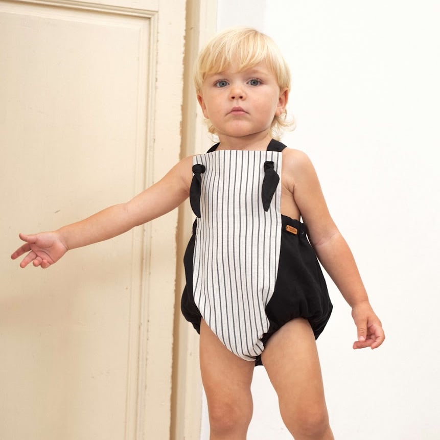 Popelin【即納】Dungaree romper《送料無料・セット割対象》 | Littl