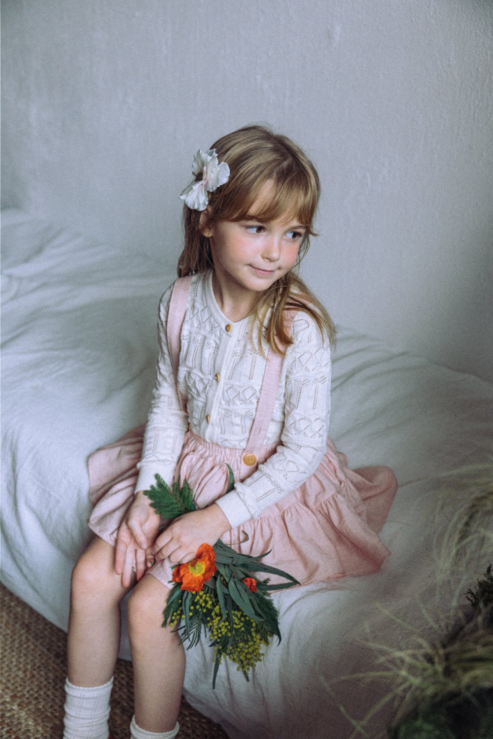 wonny ribbon mia スカートベージュ(Sサイズ) Wonny Ribbon【即納】(残りM) Mia skirt (light pink) 《送