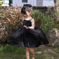 Wonny Ribbon【即納】(残りS) Milky way dress (black)《送料無料・セット割対象》