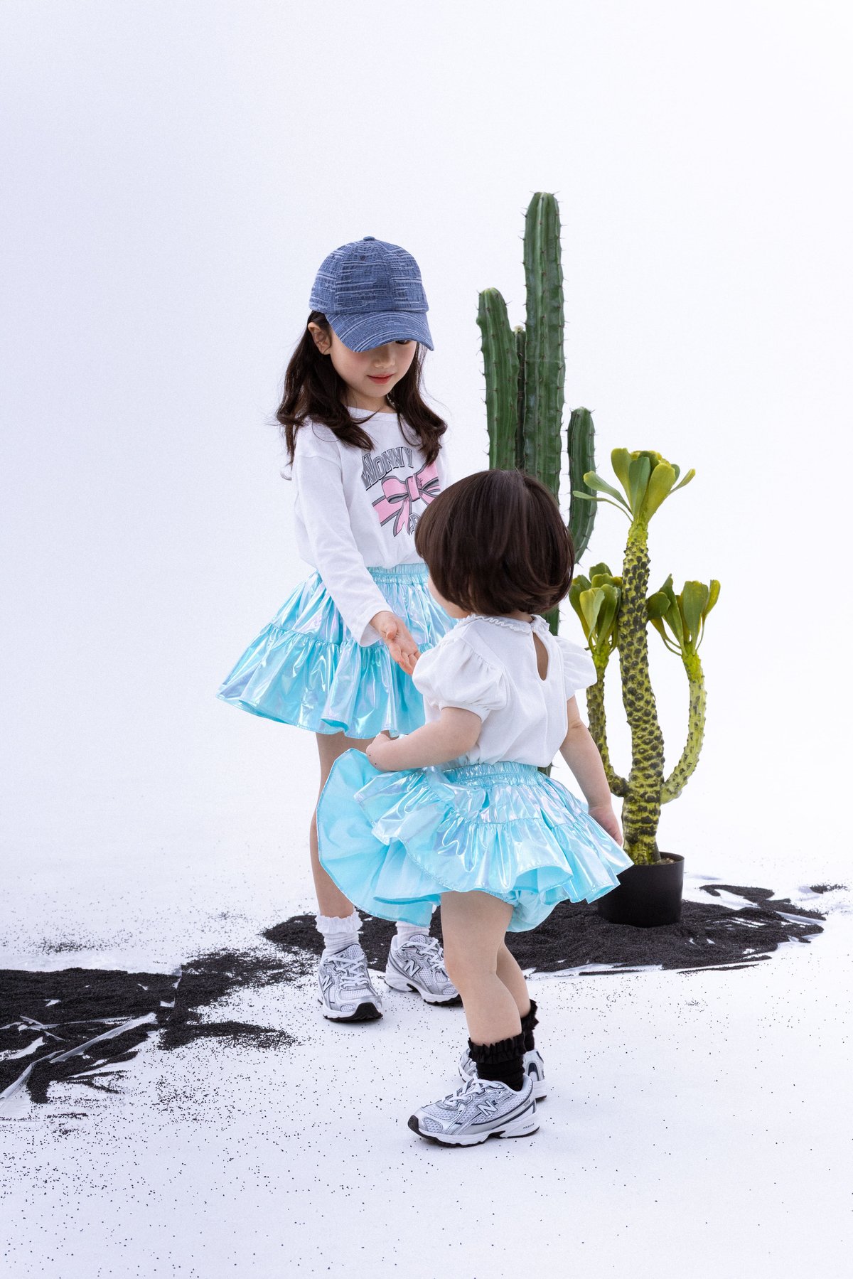 Wonny Ribbon【即納】(残りXL) Aurora skirt (aurora whi