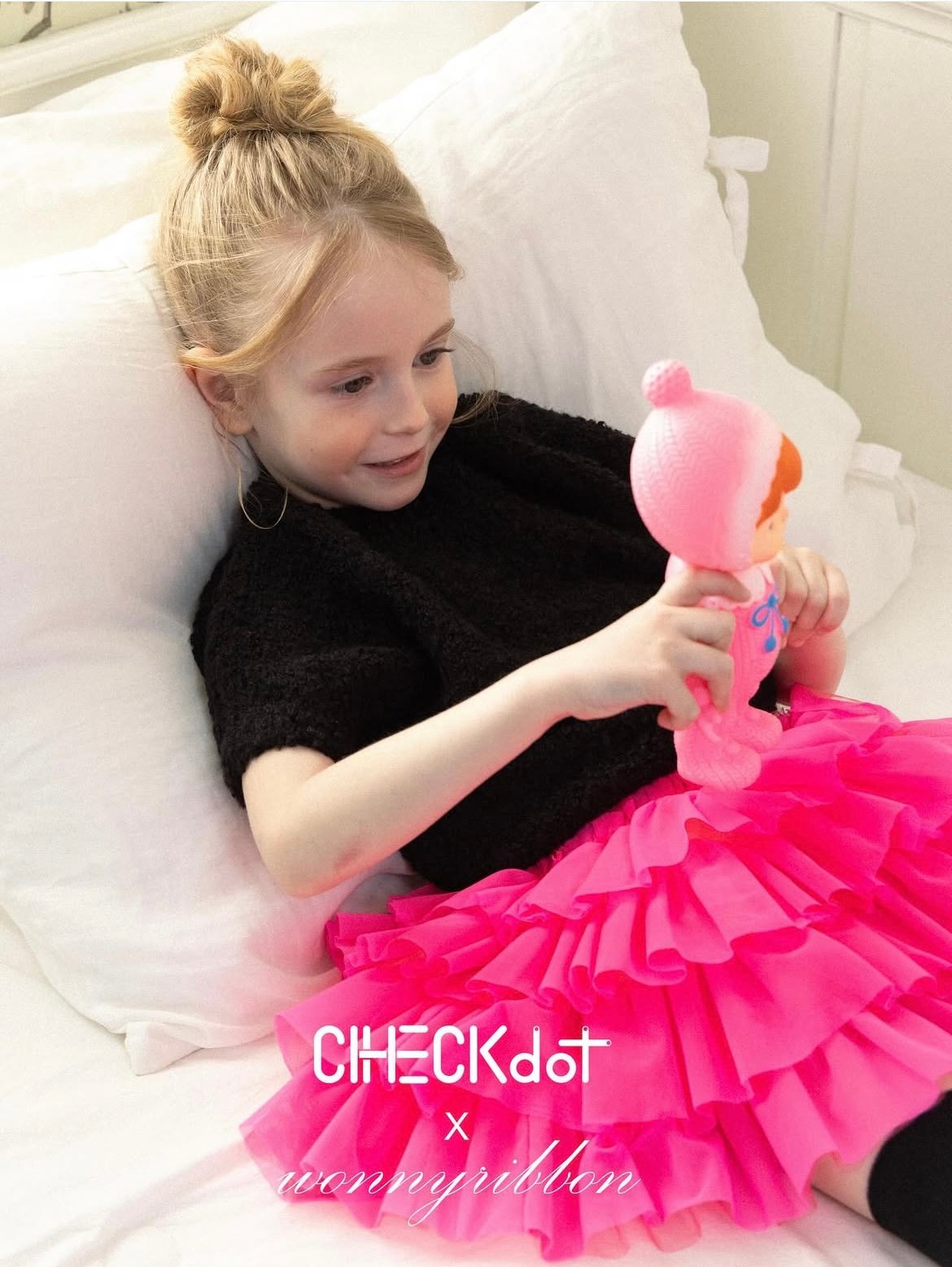 Wonny Ribbon【即納】(残りblack S・L) Feather skirt (bl