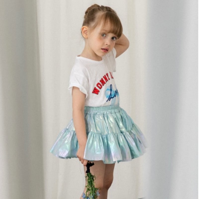 wonnyribbon blue skirt スカート M Wonny Ribbon【即納】(残りS・L) Grace skirt (ice blue)