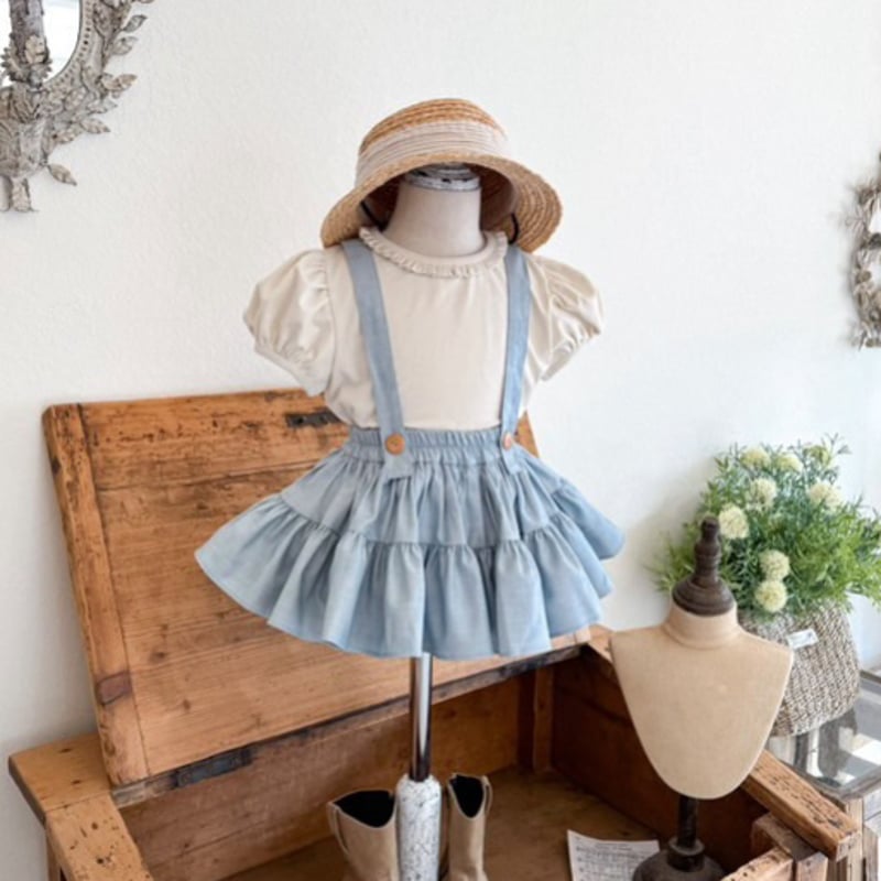 wonnyribbon blue skirt スカート M Wonny Ribbon【即納】(残りS・L) Grace skirt (ice blue)