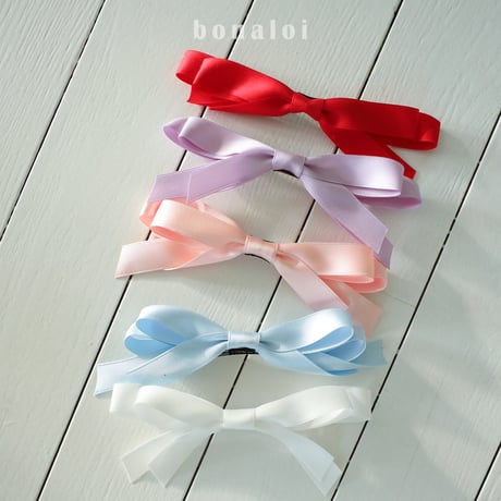 bonaloi【即納】Layered ribbon hairpin (pink/blue)《送料無料》