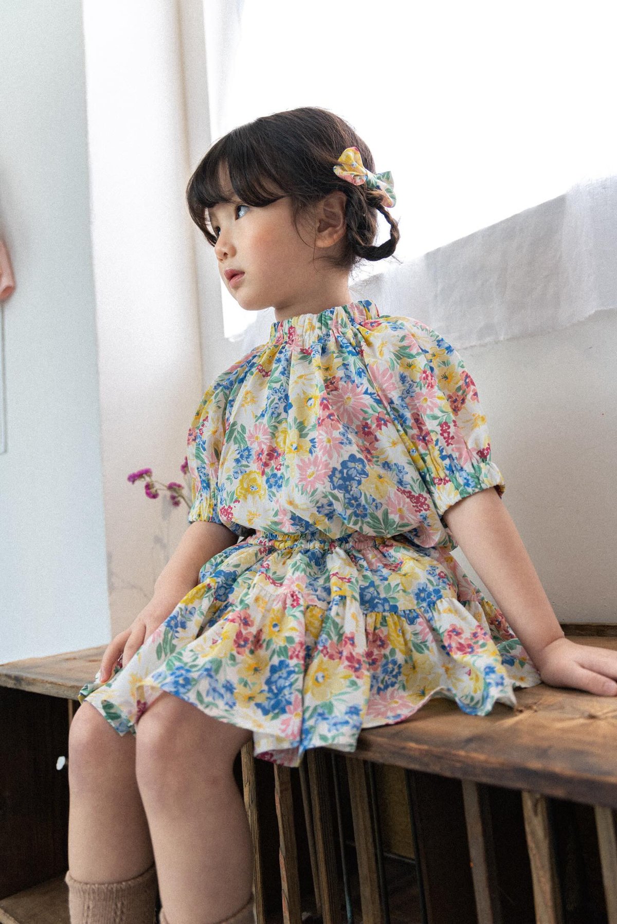 wonny ribbon 花柄ブラウススカート　arimcloset まとめ売り Wonny Ribbon【即納】(残り2XLのみ) Flower garden skirt &
