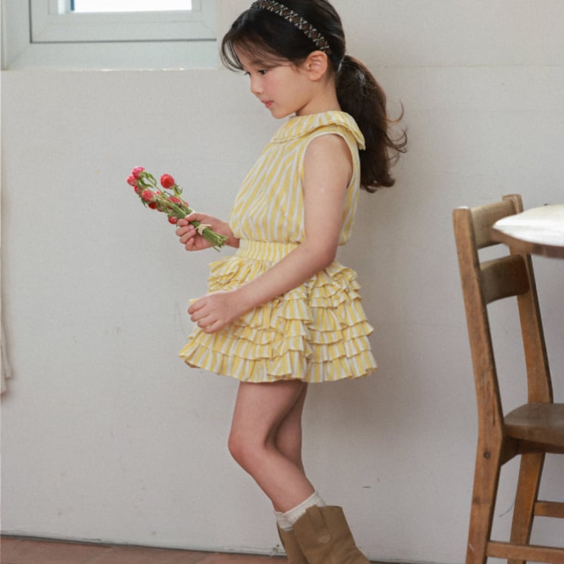 Wonny Ribbon【即納】(残りS・M) Blooming skirt & blouse