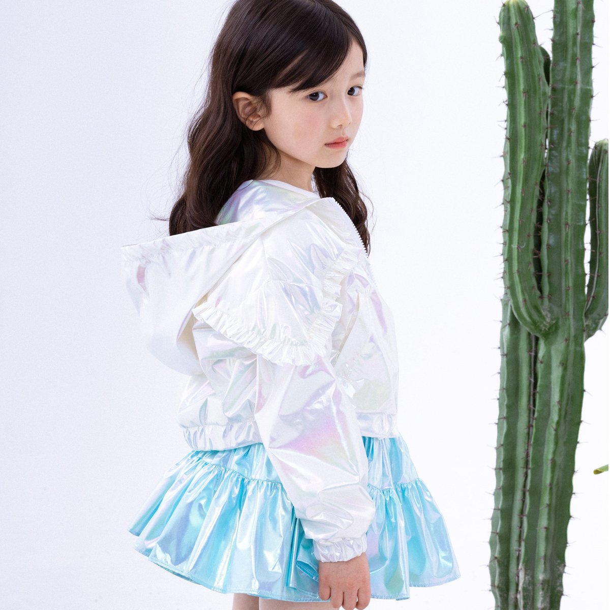 Wonny Ribbon【即納】(残りXL) Aurora skirt (aurora whi