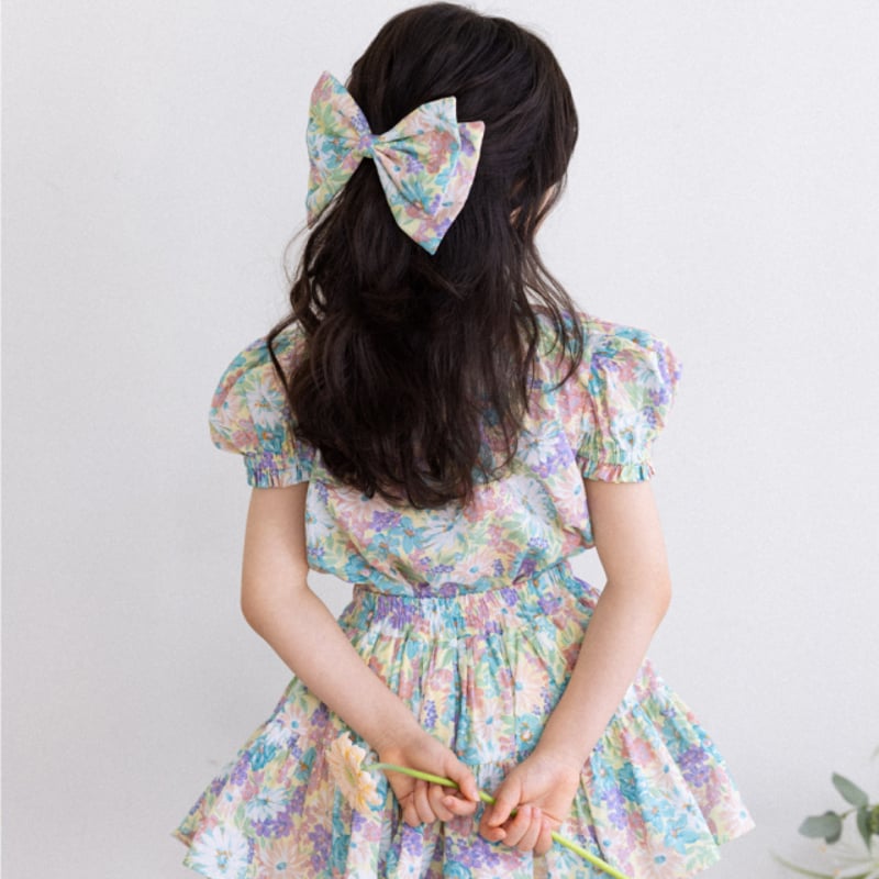 Wonny Ribbon【即納】Flower garden skirt & blouse se