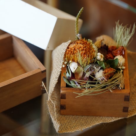 Dried Flowers Wooden Box